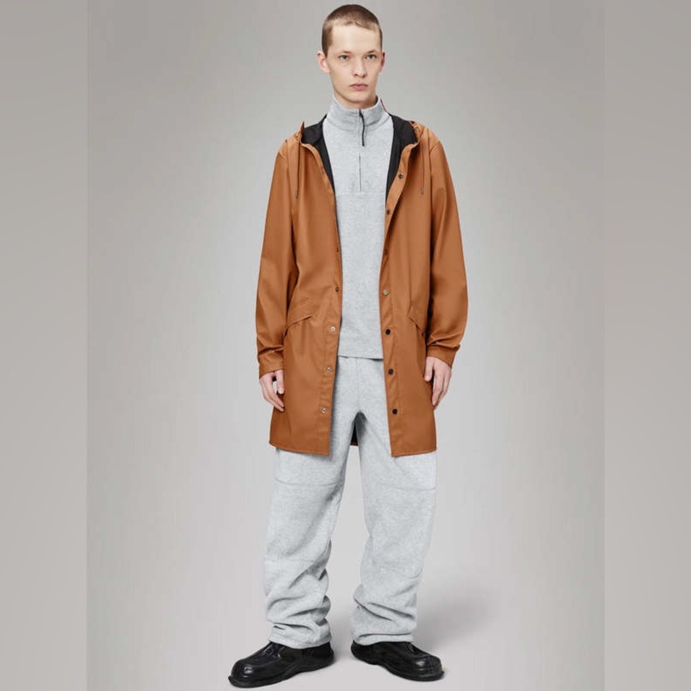 Rains Men's Rust Hooded Raincoat